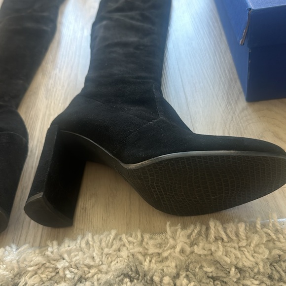 STUART WEITZMAN- Hiline Suede Over-The-Knee Boots - Picture 7 of 14